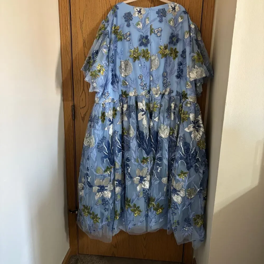 JessaKae Canterbury Blue Floral Dress size 6X NWT - Picture 4 of 5